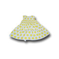 yellow dots cotton princess dress